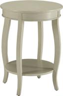 🪑 acme furniture 82785 aberta side table: antique white finishing, one-size fits all логотип