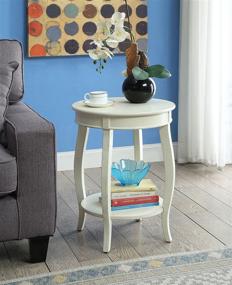 img 1 attached to 🪑 ACME Furniture 82785 Aberta Side Table: Antique White Finishing, One-Size Fits All