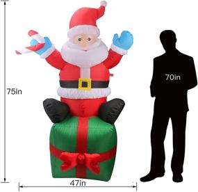 img 3 attached to 🎅 Yokgrass 6 FT Christmas Inflatable Santa Claus with LED Lights - Outdoor Yard Decoration for Xmas Holiday Party Display