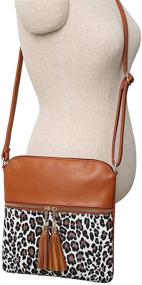 img 1 attached to 🐆 Stylish Duketea Leopard Print Crossbody Purse: Trendy Medium Faux Leather Shoulder Bag