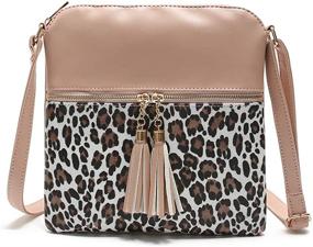 img 4 attached to 🐆 Stylish Duketea Leopard Print Crossbody Purse: Trendy Medium Faux Leather Shoulder Bag