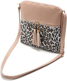 img 3 attached to 🐆 Stylish Duketea Leopard Print Crossbody Purse: Trendy Medium Faux Leather Shoulder Bag