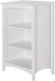 img 3 attached to 📚 Versatile & Elegant Shaker Style 3 Shelf Bookcase: Solid Wood, Adjustable Shelving, 36" High, Closed Back, White - Ideal for Living Room, Bedroom, Home & Office