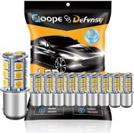 💡 qoope pack of 10 warm white 3000k led bulbs 5050 18-smd - interior rv camper trailer lighting boat yard light brake tail bulbs logo