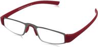 🕶️ optx 20/20 men's polar rectangular reading glasses: superior clarity and style logo