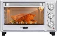 🍞 vivohome stainless steel 6-slice countertop toaster oven with bake pan, broil toasting rack, drag hook, and oven mitten included - silver логотип