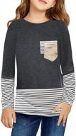 👚 qivicima crewneck striped casual shirts for girls - tops, tees & blouses logo