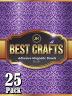 🧲 jh best crafts adhesive magnetic sheets: 8x10 inch flexible magnet pack of 25 for crafts and pictures logo