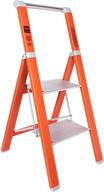 🪜 mechrevo portable folding 2 step ladder - lightweight aluminum ladder with wide pedal, handrail, rubber feet - 330lbs capacity, 3 feet логотип