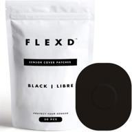 🔳 flexd - cgm freestyle adhesive patches (30 pcs) - black, libre adhesive patch covers логотип