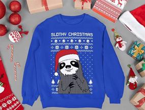 img 1 attached to 🎅 Tstars Sloth Christmas Sweater Sweatshirt for Boys – Fashionable Hoodies & Sweatshirts
