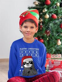 img 2 attached to 🎅 Tstars Sloth Christmas Sweater Sweatshirt for Boys – Fashionable Hoodies & Sweatshirts