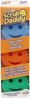 🧽 scrub daddy sponge set: colorful, scratch-free sponges for dishes and home - deep cleaning, odor resistant, soft in warm water, firm in cold - dishwasher safe, multi-use, ergonomic design - 3ct logo