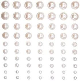 img 3 attached to 700 Pieces of Assorted Size Flat Back Pearl Sticker Sheets for Crafts – Outus Self-Adhesive Pearls Stick on Face Pearls