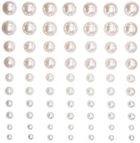 img 1 attached to 700 Pieces of Assorted Size Flat Back Pearl Sticker Sheets for Crafts – Outus Self-Adhesive Pearls Stick on Face Pearls