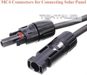 img 2 attached to 🔌 Tektrum UV-Resistant 25ft Double Layer PV Extension Cable - Ideal for Outdoor Solar Panels (Set of 2)