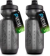 💧 stay hydrated on the go with peakline sports - purist 22 oz bike water bottle by specialized bikes (watergate cap) (smoke / black 2-pack) логотип