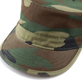 img 2 attached to The Hat Depot Tie-Dye & Washed Cotton Cadet Cap: Military Army Style Hat with Distressed Look