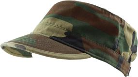 img 1 attached to The Hat Depot Tie-Dye & Washed Cotton Cadet Cap: Military Army Style Hat with Distressed Look