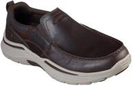 👞 skechers enhanced seveno leather moccasin medium men's shoes - premium loafers & slip-ons logo