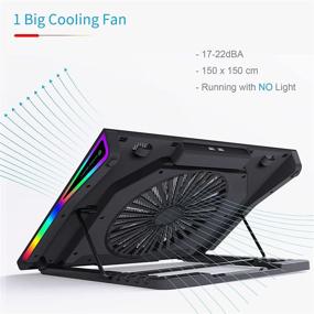 img 2 attached to 💻 AICHESON RGB Laptop Cooling Cooler Pad for 17-20 Inch Notebook with 1 Powerful Fan, Enhanced Cooling Pads, 2 USB Ports, AA2