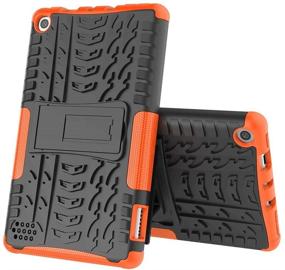 img 1 attached to 🔥 Boskin KINDLE FIRE 7 Case 2019 2017 Release 9th/7th Generation, Heavy Duty Cover with Kickstand (Orange)