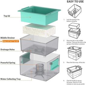 img 3 attached to 🥗 Large Tofu Press - Trobing Tofu Presser for Optimal Water Removal and Enhanced Flavor and Texture, Trobing Tofu Drainer with Clean Design for Effortless DIY Tofu Making, Dishwasher Safe (Dimensions: 5.9"x4.7"x2.16")