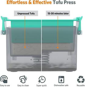 img 2 attached to 🥗 Large Tofu Press - Trobing Tofu Presser for Optimal Water Removal and Enhanced Flavor and Texture, Trobing Tofu Drainer with Clean Design for Effortless DIY Tofu Making, Dishwasher Safe (Dimensions: 5.9"x4.7"x2.16")