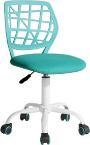 img 4 attached to FurnitureR Writing Adjustable H29 5 34 2 Turquoise Furniture