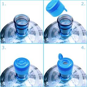 img 3 attached to 🔴 40-Pack of Non-Spill Caps for 3 and 5 Gallon Water Jugs - Replacement Snap On Caps for Anti-Splash Bottles, 55mm Reusable Caps