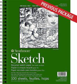 img 2 attached to Strathmore 400 Series Recycled Sketch Pad 9x12: High-Quality Wire Bound Paper with 100 Sheets Included