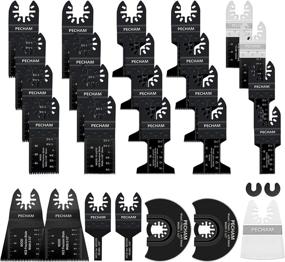 img 4 attached to 🔧 29PCS PECHAM Universal Quick Release Saw Blades: Fits Porter Cable, Black & Decker, Rockwell, Ridgid, Ryobi, Milwaukee, DeWalt, Chicago Craftsman - Wood and Metal Oscillating Multitool