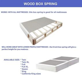 img 2 attached to 🛏️ Enhance Your Sleep Experience with Nutan's 4-Inch Fully Assembled Wood Split Low Profile Traditional Box Spring/Foundation for Mattress Set - Twin, White