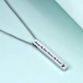 img 1 attached to 🎁 Sister Gifts: Always My Sister Forever My Friend - Bar Necklace for Sisters, Perfect Birthday Jewelry