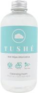 🧻 tushé: toilet paper foam refill bottle - aloe vera, witch hazel, vitamin e | 100% flushable, natural ingredients | eco-friendly wet wipe alternative, unscented | 250ml (8.45 fl oz) logo