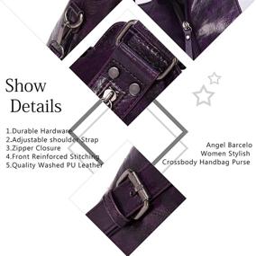 img 1 attached to Angel Barcelo Handbags Adjustable Purple