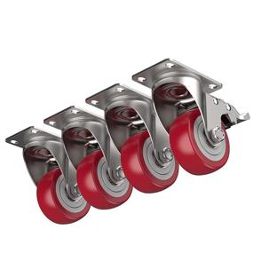 img 4 attached to 💪 1000lbs Capacity Swivel Casters for Material Handling: Boost Your Productivity!
