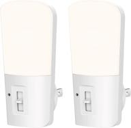 💡 lohas dimmable led night light, plug in dusk to dawn light with adjustable brightness, daylight 5000k, ideal for kids bedroom, nursery, stairway - pack of 2 логотип