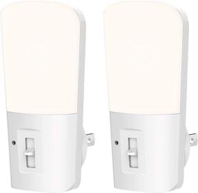 img 4 attached to 💡 LOHAS Dimmable LED Night Light, Plug in Dusk to Dawn Light with Adjustable Brightness, Daylight 5000k, Ideal for Kids Bedroom, Nursery, Stairway - Pack of 2