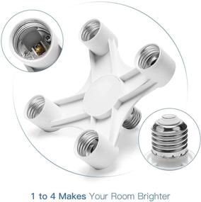 img 1 attached to Expand Your Lighting Options with JACKYLED Light Bulb Socket Adapter: Ideal for Industrial Electrical Applications