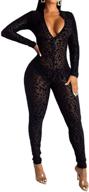 👗 women's clothing: uni clau bodycon jumpsuit with through body design logo