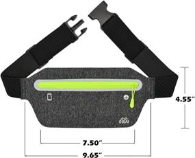 img 1 attached to Ultimate Running Belt: Bounce-Free Waist Bag & Phone Holder for Women and Men - Exercise, Workout, Fitness, Marathon - Slim, Secure, and Stylish