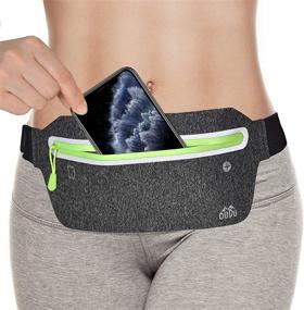 img 4 attached to Ultimate Running Belt: Bounce-Free Waist Bag & Phone Holder for Women and Men - Exercise, Workout, Fitness, Marathon - Slim, Secure, and Stylish