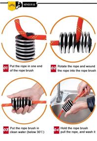 img 2 attached to 🧽 Nylon Rope Brush for Rock Climbing Rope Cleaning - DoMyfit Rope Wash Tool