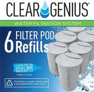 🧼 clear genius filter pod refills (6-pack) sr-6 | includes 6 filter pod refills | each lasts for 2 months logo