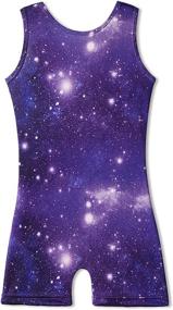 img 4 attached to 🤸 Gorgeous Gymnastics Leotards for Girls: Butterfly, Unicorn, Mermaid Dance Tumbling Unitards Biketards in Black and Pink