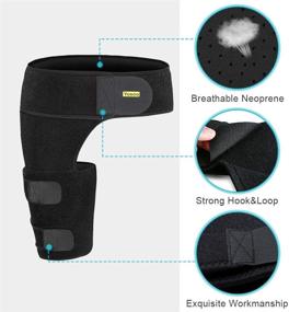 img 1 attached to Hip Brace with Lumber Belt - Thigh Support for Sciatica Relief, Groin Support - Adjustable Compression Sleeve for Hamstring Recovery, Pulled Injury, Strain, Tendonitis - Fits Men and Women