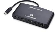 certified cable matters thunderbolt 3 dock adapter: dual 4k60hz hdmi, usb, gigabit ethernet (not for usb-c ports without thunderbolt logo) logo