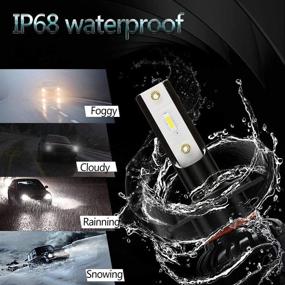 img 2 attached to Super Bright IP68 Waterproof 9006 Car LED Headlight Bulb Conversion Kit - 72W/Pair