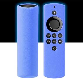 img 4 attached to Silicone Protective Case with Lanyard for TV Stick Lite 2020 Control - Remote Cover Replacement (GlowBlue)